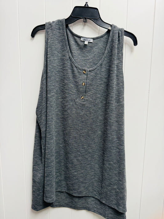 Top Sleeveless By White Birch In Grey, Size: 3x