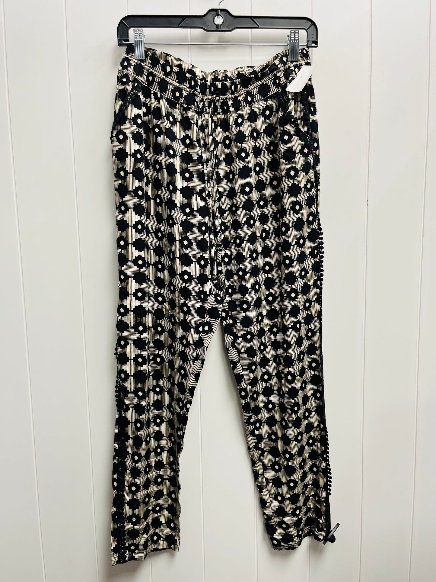 Pants Joggers By Anthropologie In Black & Cream, Size: S