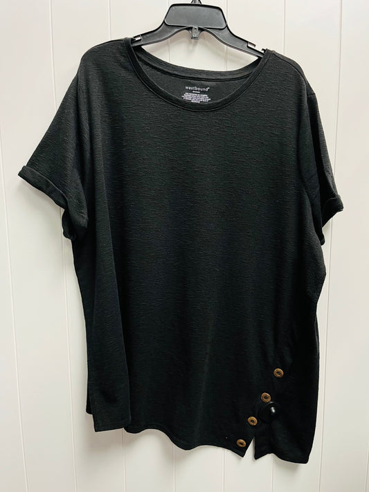 Top Short Sleeve By West Bound In Black, Size: 3x