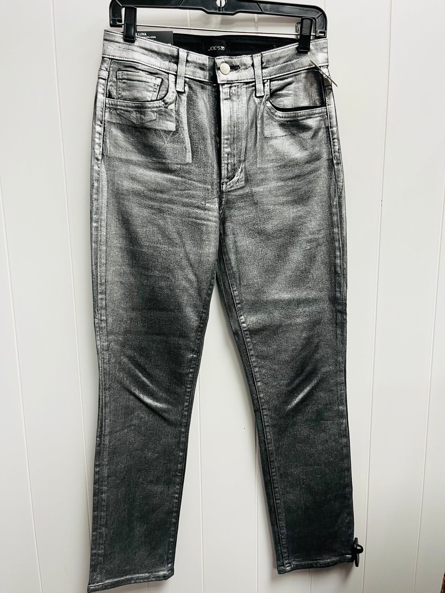 Jeans Skinny By Joes Jeans In Black & Silver, Size: 6