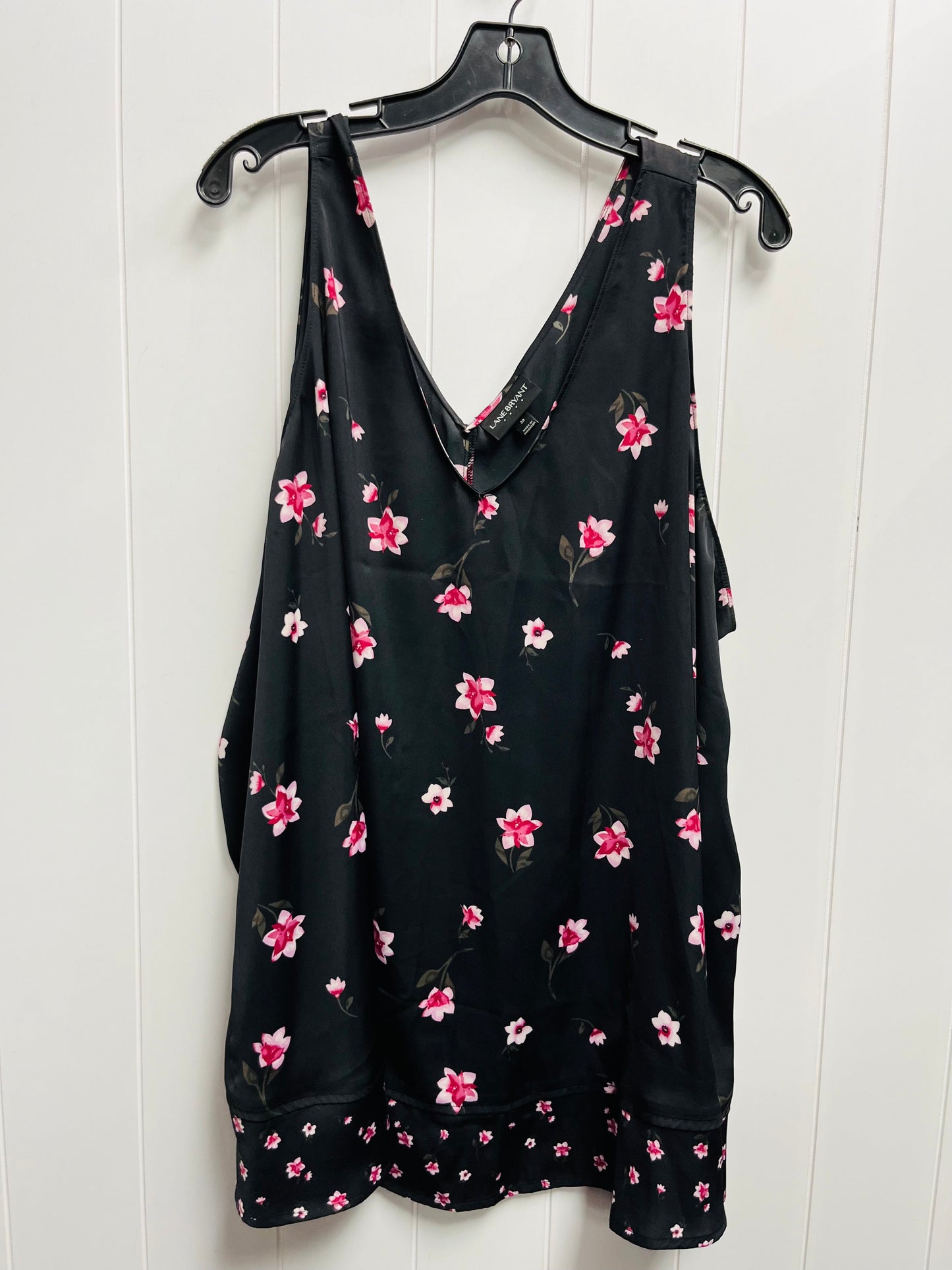 Blouse Sleeveless By Lane Bryant In Black & Pink, Size: 28