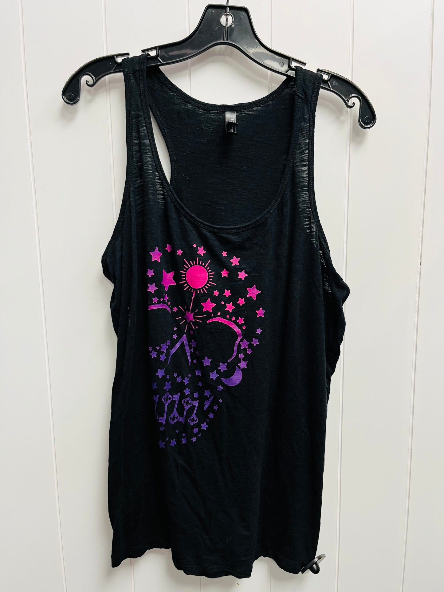 Top Sleeveless By Torrid In Black & Purple, Size: 1x