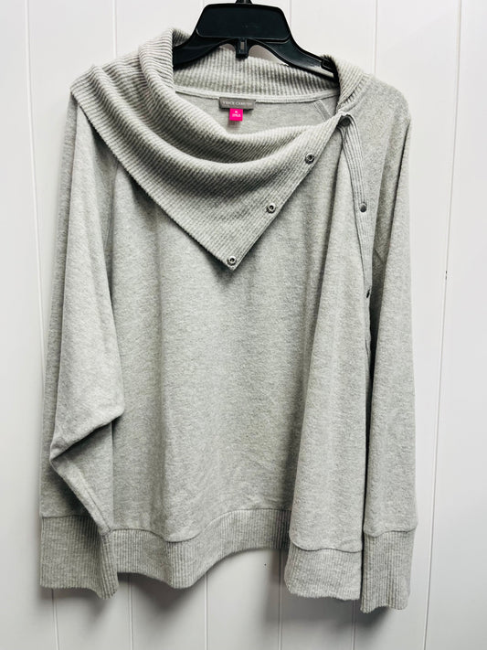 Top Long Sleeve By Vince Camuto In Grey, Size: Xl