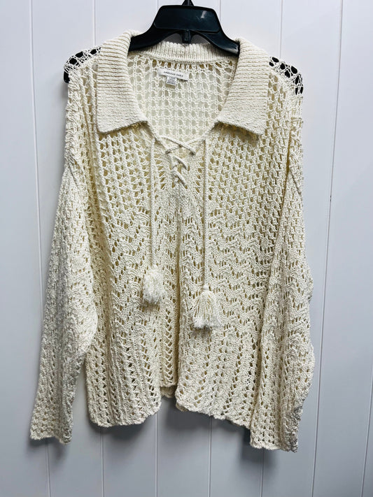 Sweater By American Eagle In Cream, Size: L