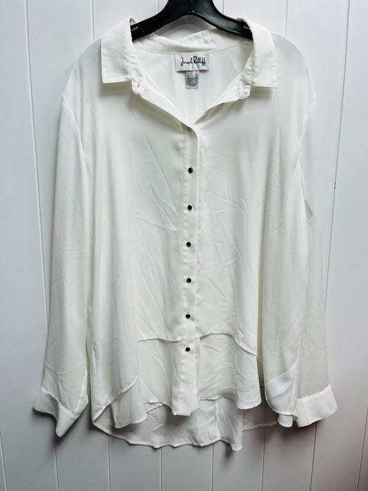 Blouse Long Sleeve By Joseph Ribkoff In White, Size: 14