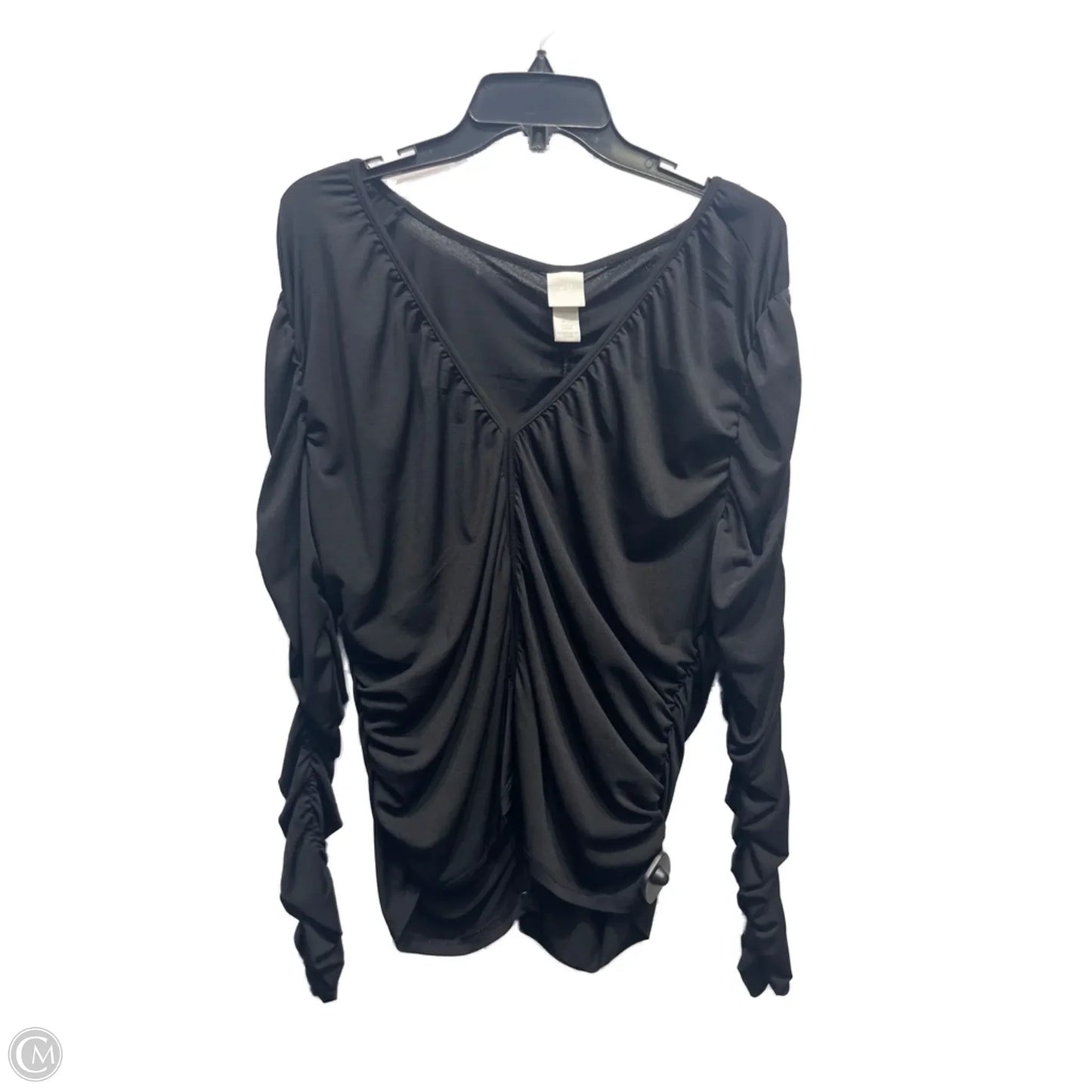 Top Long Sleeve By H&m In Black, Size: Xl