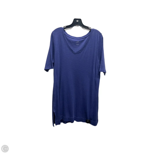 Top Short Sleeve Basic By J. Jill In Blue, Size: Medium