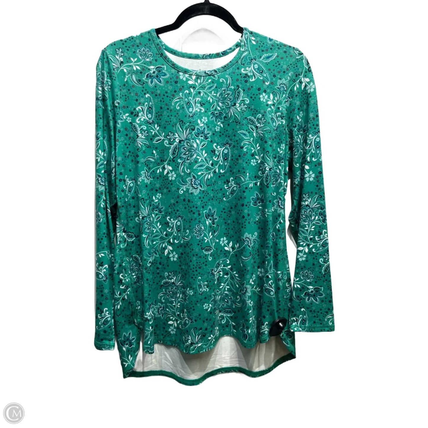 Top Long Sleeve Basic By J. Jill In Blue & Green, Size: M