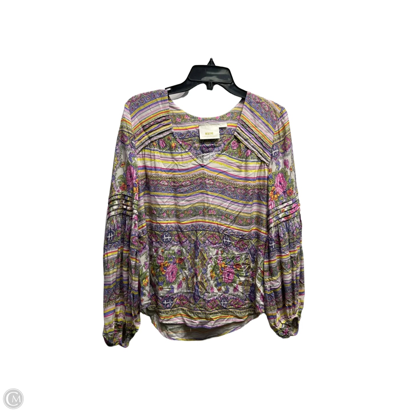 Top Long Sleeve By Maeve In Pink & Purple, Size: Xs