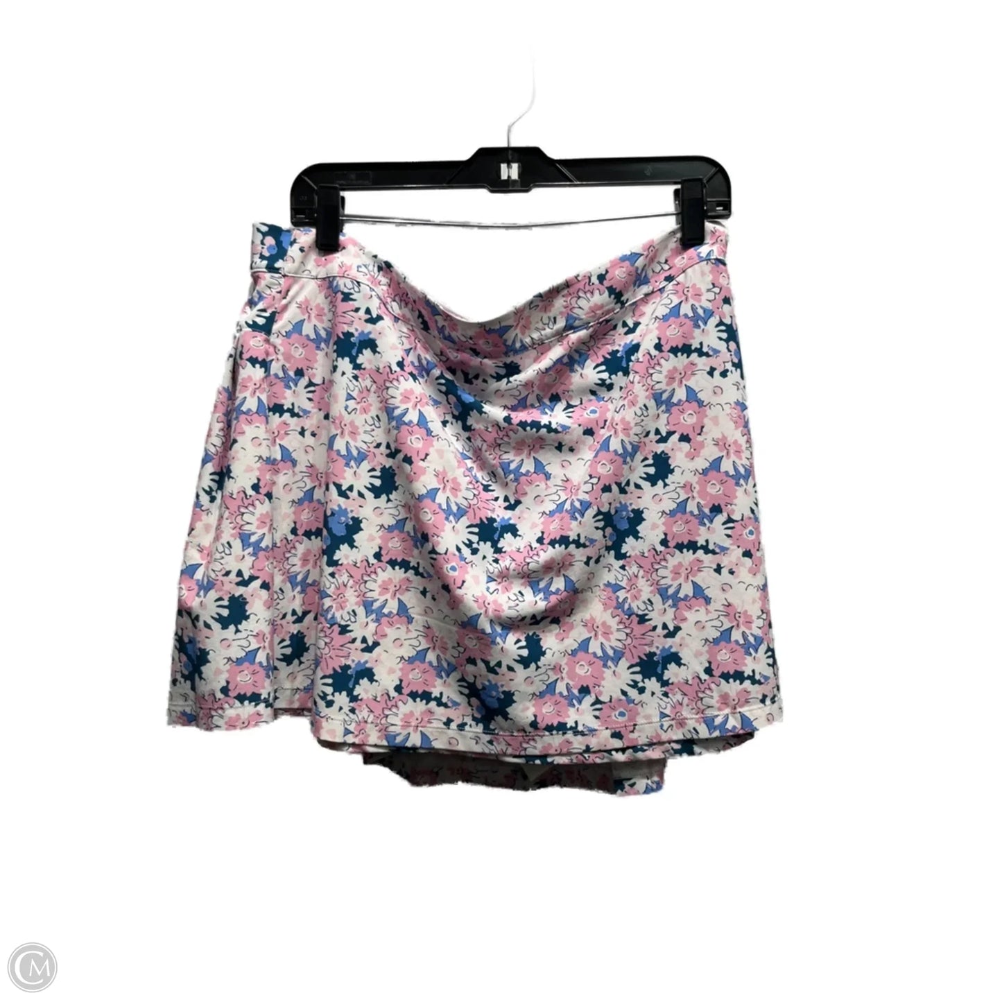 Athletic Skort By Puma In Blue & Pink, Size: Xl