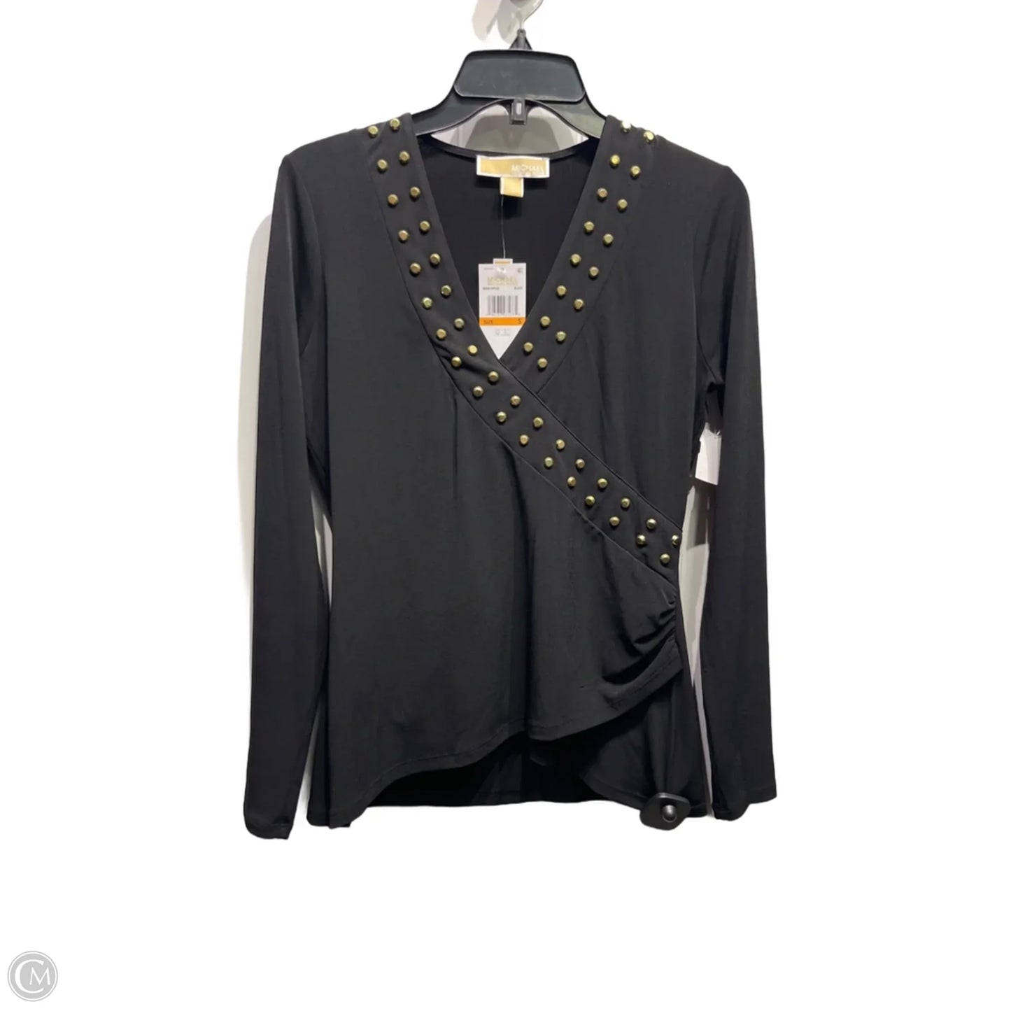 Top Long Sleeve By Michael By Michael Kors In Black, Size: S
