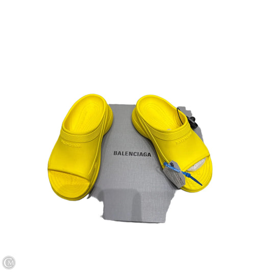 Sandals Luxury Designer By Balenciaga In Yellow, Size: 5