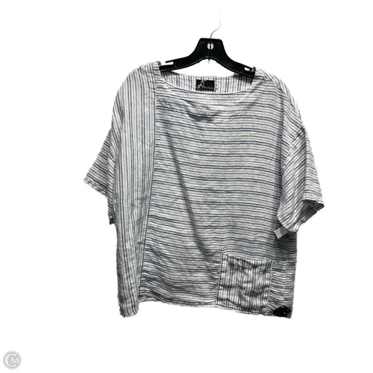 Top Short Sleeve By FENNINI In Blue & White, Size: S