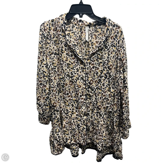 Tunic Long Sleeve By Anthropologie In Animal Print, Size: S