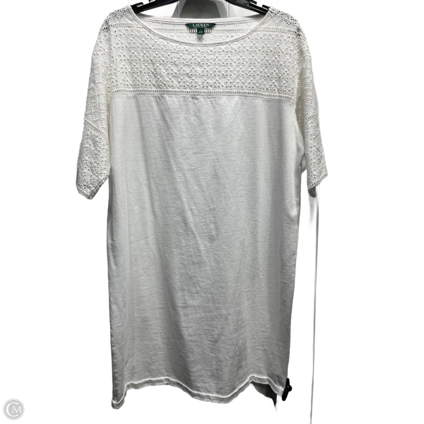 Dress Casual Short By Ralph Lauren In White, Size: L