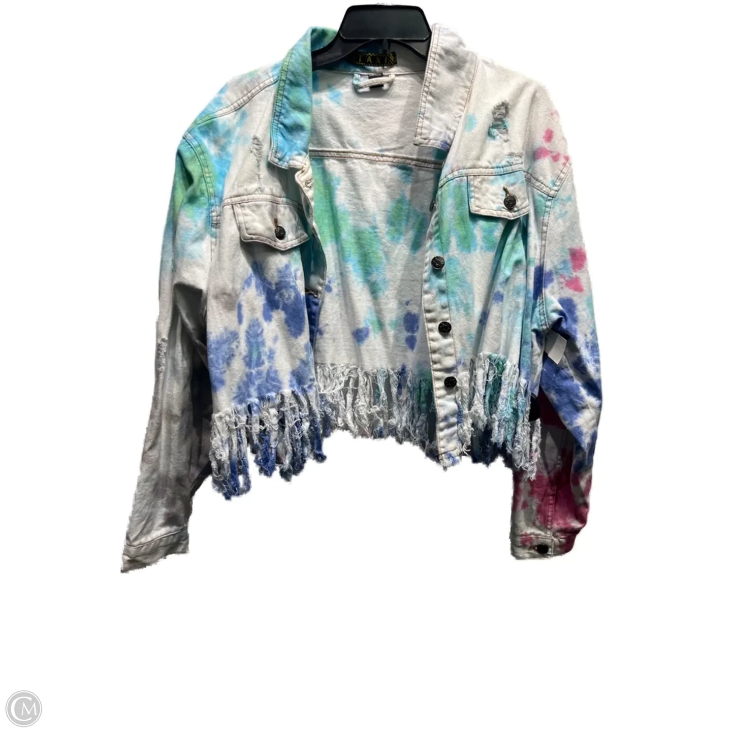 Jacket Denim By taxi In Tie Dye Print, Size: 3x
