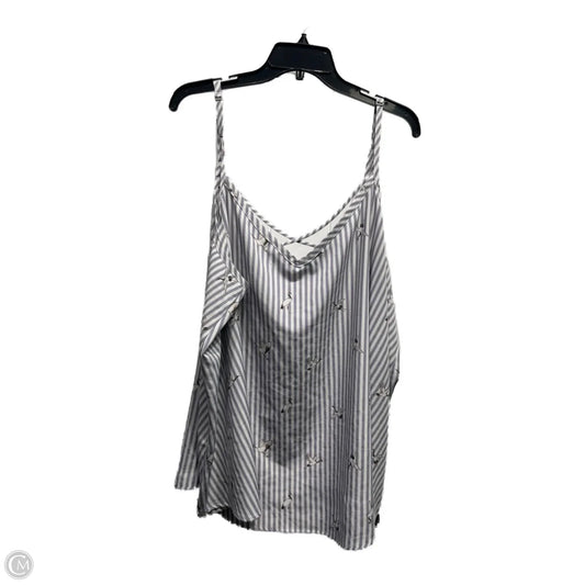 Top Sleeveless By Torrid In Blue & White, Size: 4x