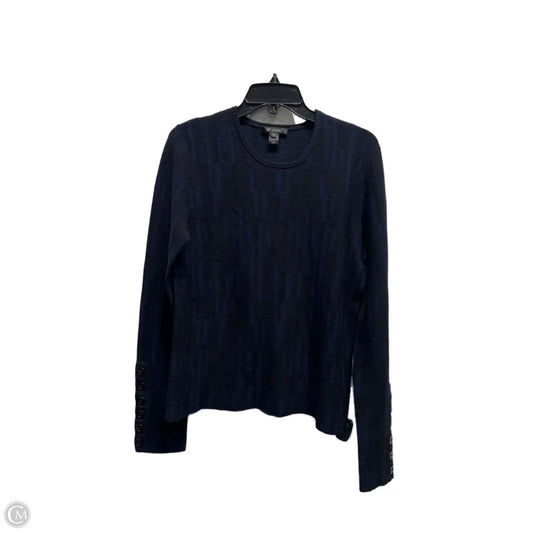 Sweater Luxury Designer By St John Collection In Black & Blue, Size: L
