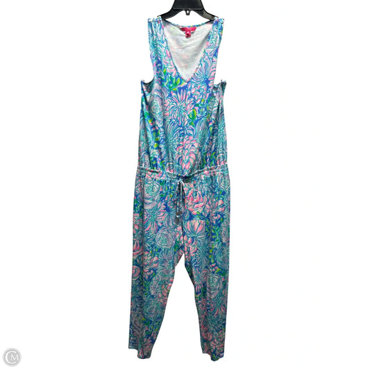 Jumpsuit Designer By Lilly Pulitzer In Blue & Pink, Size: Xl