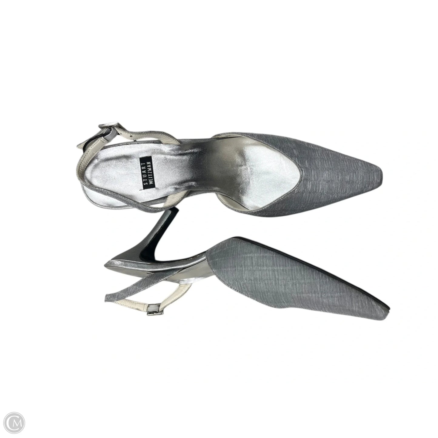 Shoes Designer By Stuart Weitzman In Silver, Size: 7