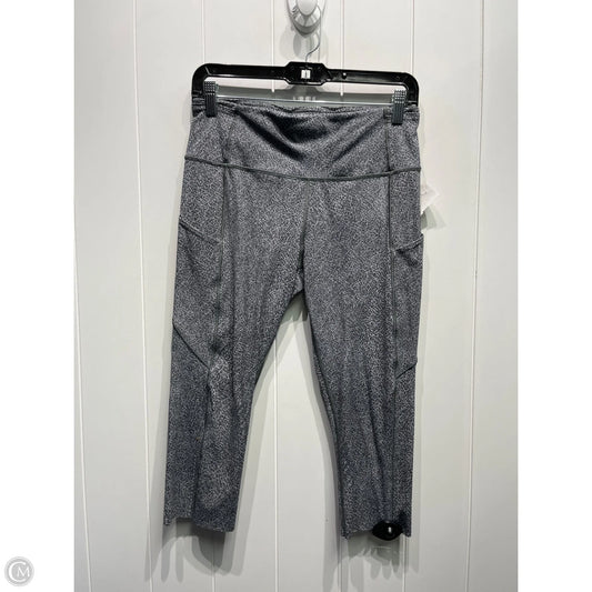 Athletic Capris By Lululemon In Black & Grey, Size: 10