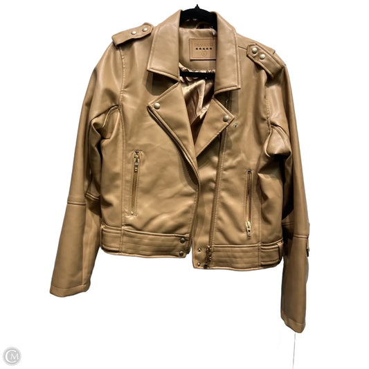 Jacket Moto By Blanknyc In Tan, Size: L