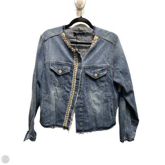 Jacket Denim By Stitch Star In Blue Denim, Size: 1x