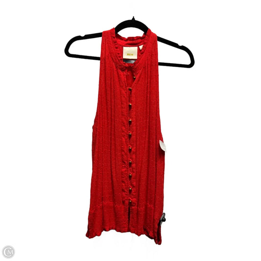 Top Sleeveless By Maeve In Red, Size: L