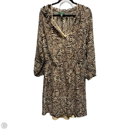 Dress Set 2pc By Ralph Lauren Co In Animal Print, Size: 16