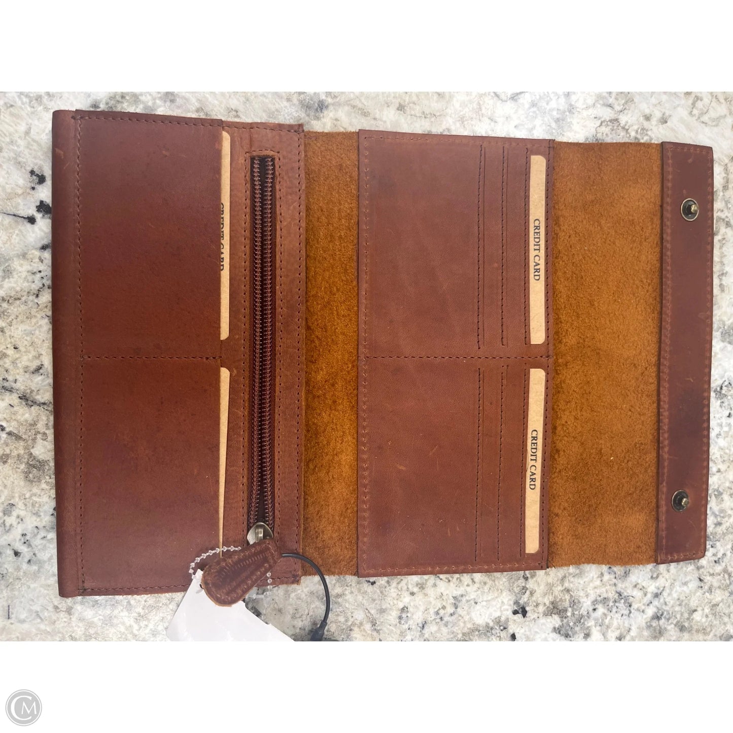 Wallet Leather By PAUL & TAYLOR, Size: Medium