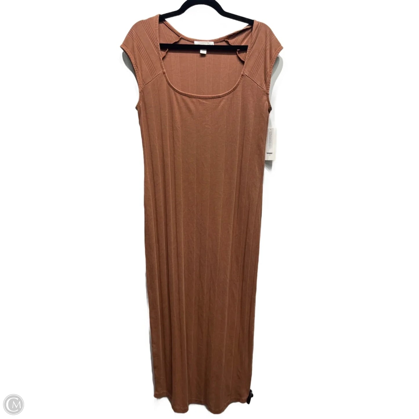 Dress Casual Midi By Treasure And Bond In Brown, Size: L
