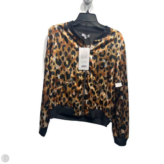 Jacket Leather By Gottex In Animal Print, Size: L