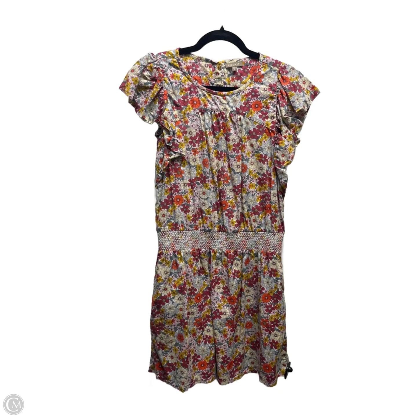 Dress Casual Short By Lilla P In Red & Yellow, Size: S