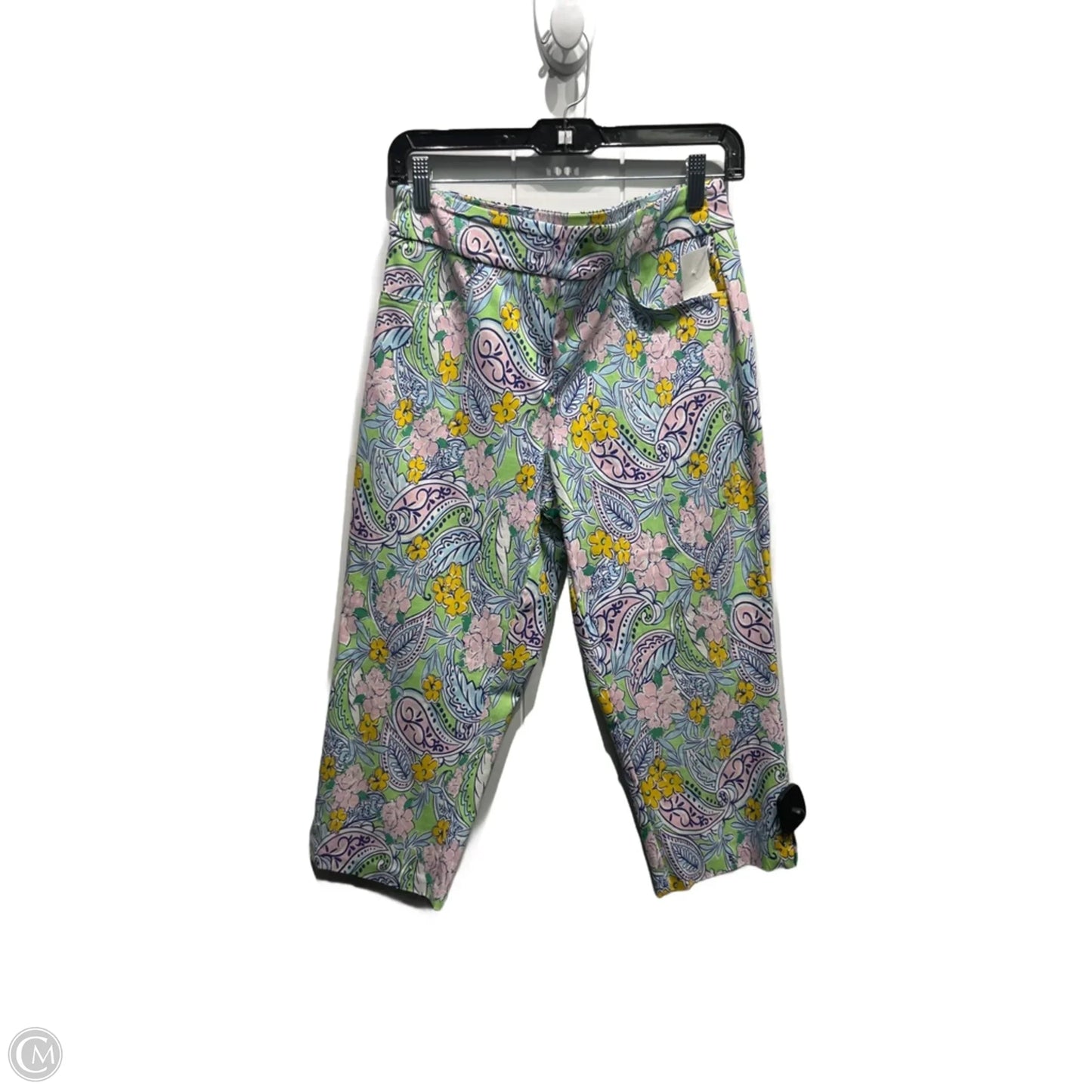Capris By COCONUT PALM In Green & Pink, Size: 8
