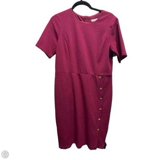 Dress Work By London Times In Maroon, Size: 10