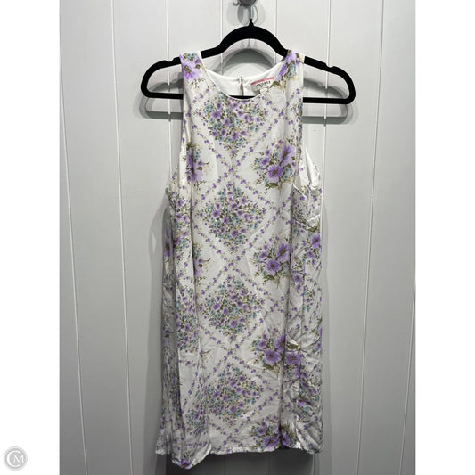 Dress Casual Short By Andree By Unit In Purple & White, Size: M