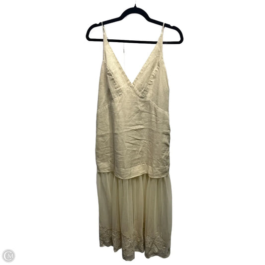 Dress Casual Maxi By Anthropologie In Cream, Size: S