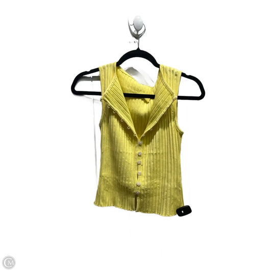Top Sleeveless By Free People In Yellow, Size: Xs