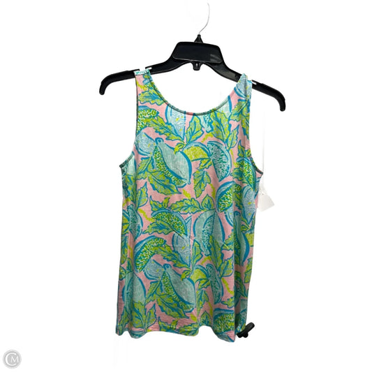 Top Sleeveless Designer By Lilly Pulitzer In Green & Pink, Size: Xxs