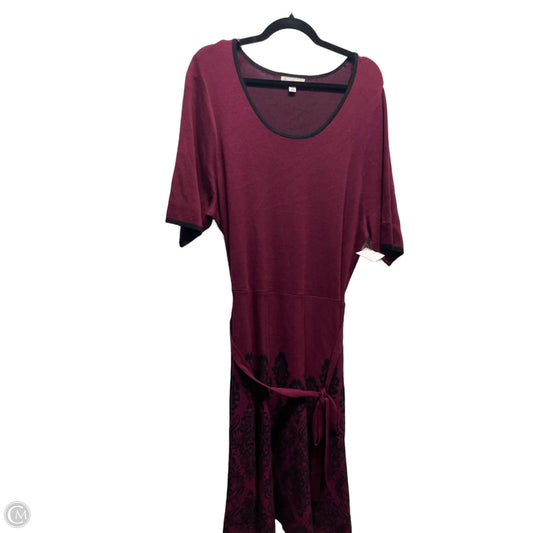 Dress Sweater By Dressbarn In Black & Red, Size: 3x