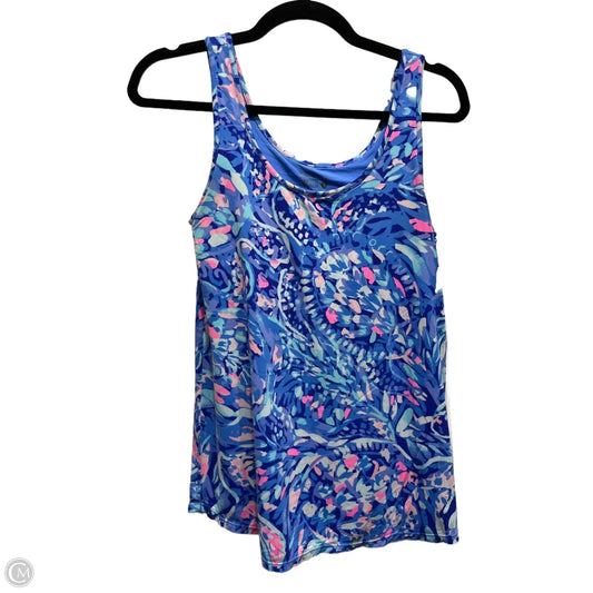 Top Sleeveless Designer By Lilly Pulitzer In Blue & Pink, Size: S