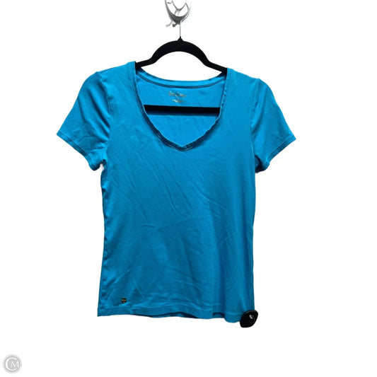 Top Short Sleeve Designer By Lilly Pulitzer In Teal, Size: S