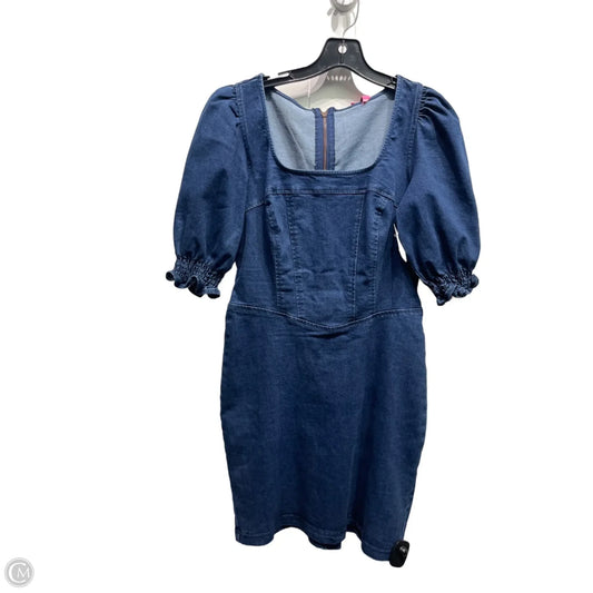 Dress Casual Short By Betsey Johnson In Blue Denim, Size: M