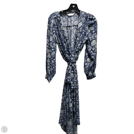 Dress Casual Midi By Lc Lauren Conrad In Blue & White, Size: M