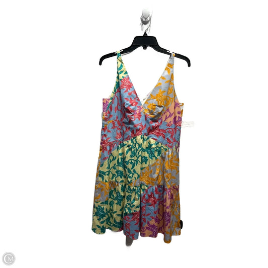 Dress Designer By Derek Lam In Green & Orange, Size: 4