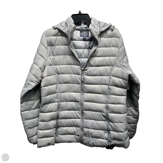 Coat Puffer & Quilted By St Johns Bay In Grey, Size: L