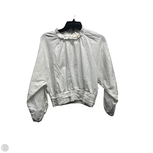 Top Long Sleeve By Maeve In White, Size: S