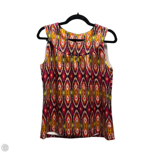 Top Sleeveless Designer By Tory Burch In Black & Orange, Size: 6