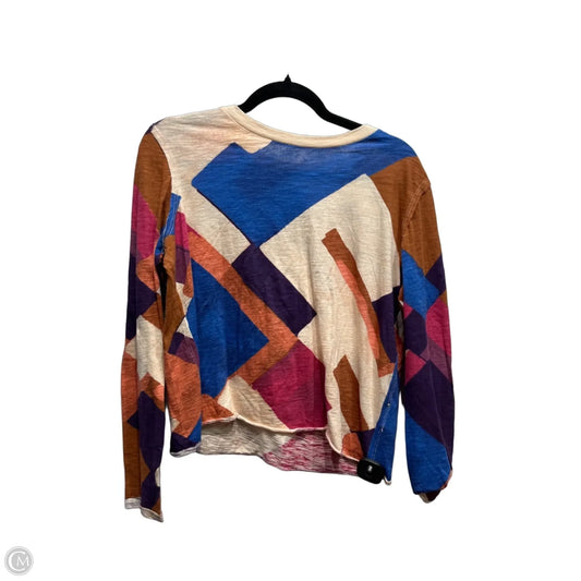 Top Long Sleeve By Maeve In Blue & Orange, Size: S