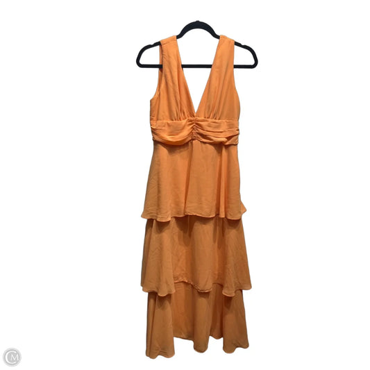 Dress Casual Midi By Lulus In Orange, Size: Xl